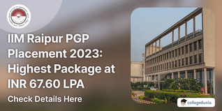 IIM Raipur PGP Placement 2023: Average Package at INR 21.04 LPA, Highest at INR 67.60 LPA